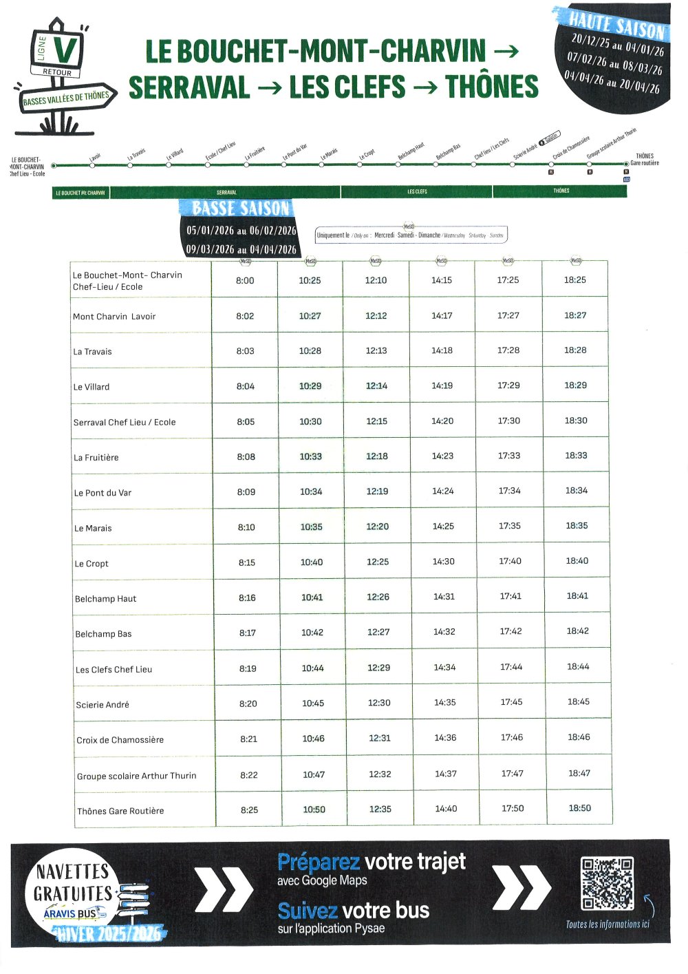 Sens Le Bouchet-Mont-Charvin/Thônes.