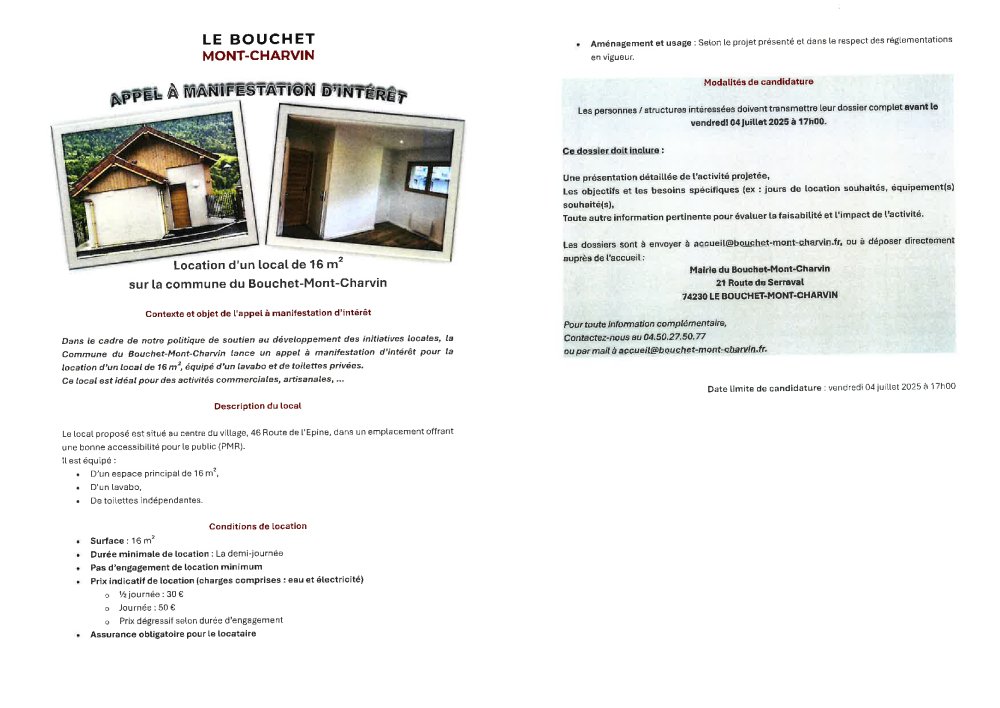 Appel à manifestation d'intérêt.