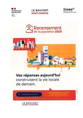 RECENSEMENT DE LA POPULATION : DU 15 JANVIER AU 14 FEVRIER 2026.