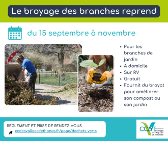 C.C.V.T. : reprise de la campagne de broyage des végétaux.