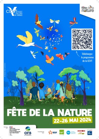 Affiche Fête de la Nature du 22 au 26 mai 2024.