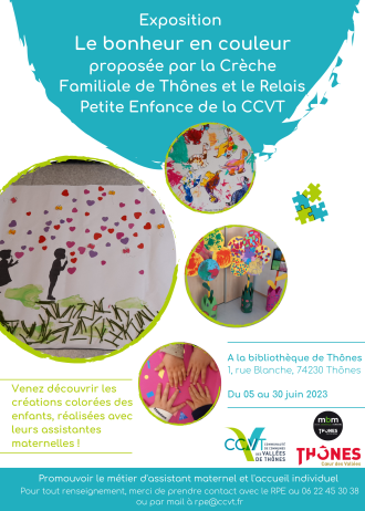 « Le Bonheur en couleur » : du 05 au 30 juin 2023.