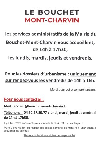 MODALITÉS D'ACCUEIL EN MAIRIE 