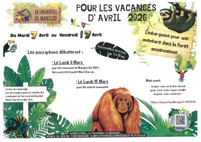 Association La Farandole : Ouverture des inscriptions pour les vacances d'Avril 2026.