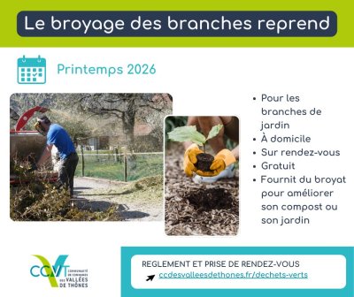 C.C.V.T. : reprise de la campagne de broyage des végétaux.