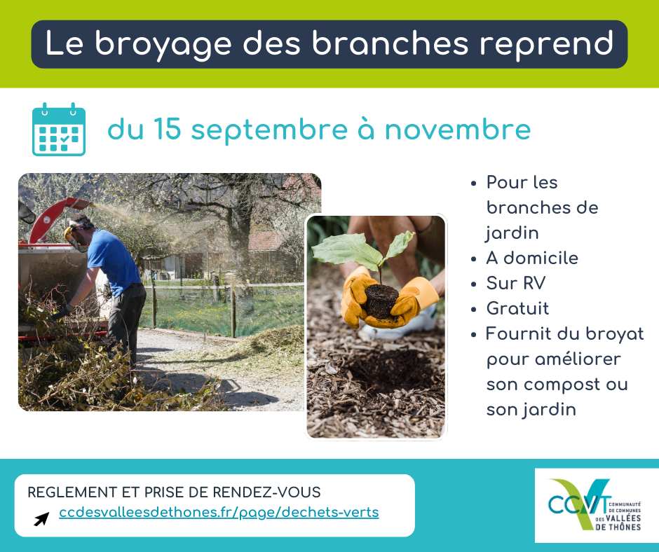 C.C.V.T. : reprise de la campagne de broyage des végétaux.